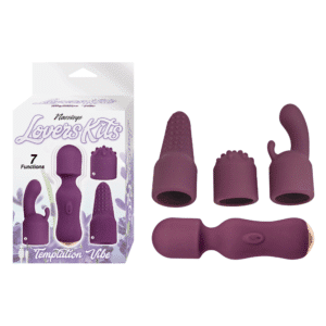 Lovers Kits Silicone Vibe Mini Wand Vibrator 3 Interchangeable Sleeves Attachment