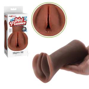 Masturbation Sleeve Slippery Slit Brown