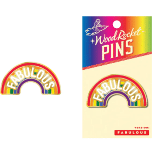 Wood Rocket Fabulous Enamel Pin LGBTQ Easy-To-Use Accessory Broach