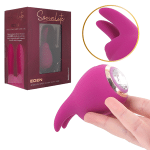 Socialite EDEN Clitoral Stimulator Rechargeable Silicone Jeweled Base Rabbit Vibrator