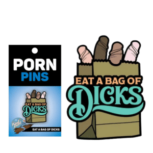 Eat A Bag Of Dicks Enamel Pin Fashionable Novelty Gift Ideas Accessory