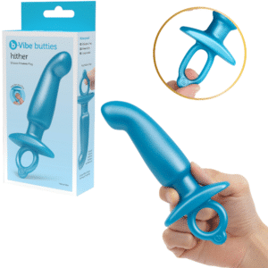 B-vibe Hither Silicone Anal Plug Prostate Massage With Ring Handle Device