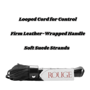 Rouge Leather Handle Suede Flogger Bondage Gear Sex Restraint BDSM Whip Sex Toy