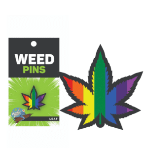 Marijuana Leaf Rainbow Enamel Pin Fashionable Novelty Gift Ideas Accessory