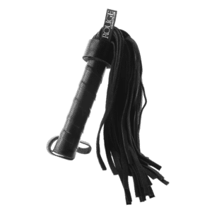 Rouge Leather Handle Suede Flogger Bondage Gear Sex Restraint BDSM Whip Sex Toy