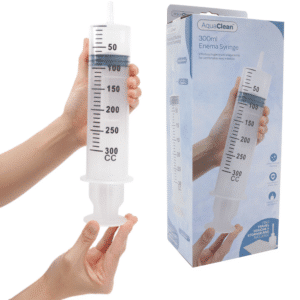 AquaClean 300ml Easy Insertion Anal Preparation Enema Syringe Cleaner