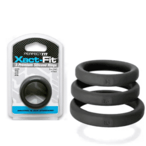 Xact Fit Cockring Kit Premium Silicone Penis Ring Set Small To Medium