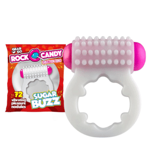 Rock Candy Sugar Buzz Vibrating Cock Ring Penis Erection Enhancer With Bullet Vibrator