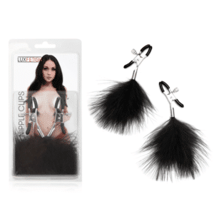 Lux Fetish Feather Nipple Clamps Breast Torture BDSM Bondage Accessories