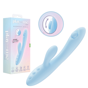 Play With Me Rechargeable Rabbit Vibrator G-spot Clitoral Stimulator- Blue