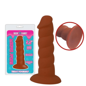 Rock Candy Sugar Daddy 5.5 Inches G-Spot Stimulator Harness Compatible Dildoo- Brown