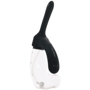 Aqua Clean 440ml Rechargeable Auto Anal Douche Set With Bendable Vibrating Nozzle