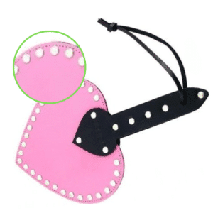 Spanking Paddle with Flat Riveted Studs Pink