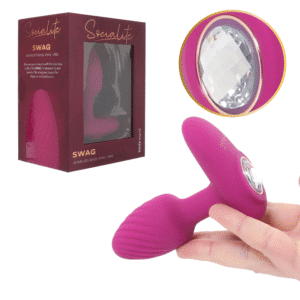 Socialite SWAG Vibrating Rechargeable Silicone Jeweled Butt Plug