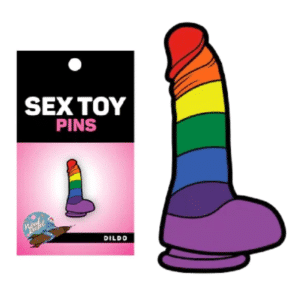 Dildo Rainbow Enamel Pin Bachelorette Party Novelty Gift Ideas Clothing Accessory