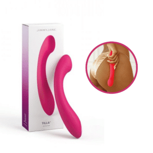 JimmyJane Tilla Flexible Curve Silicone Waterproof Realistic G-Spot Dildo Fucshia