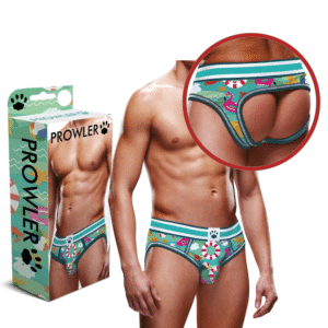 PrProwler Beach Open Back Underwear Men's Underpants Lingerie Low Rise Brief - Xtra Large