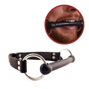 Rouge O Ring Open Mouth Rod Gag Leather Adjustable BDSM Bondage Fetish Sex Gear