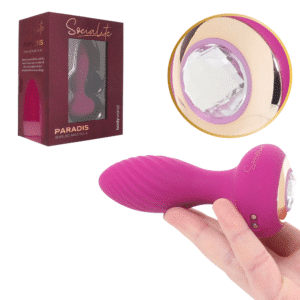 Socialite PARADIS Rechargeable Silicone Vibrating Jeweled Base Butt Plug