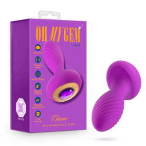 Oh My Gem Mystery Butt Plug Multi-Speed Rechargeable Anal Vibrator -Violet