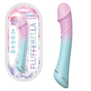 Cotton Candy Flufferella Rechargeable Silicone Dildo G-Spot Vibrator