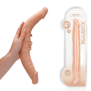 Realrock Realistic Dildo 14-Inch Double-Ended Dong - Flesh