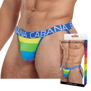 Banana Cabana Rainbow Pride Brief Men Jockstrap Sexy Underwear L-XL