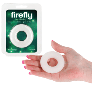 Bubble Non-Vibrating Penis Ring Large White