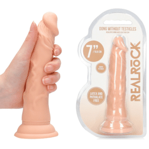 REALROCK Realistic 7-inch Suction Cup Dildo Without Balls - Flesh