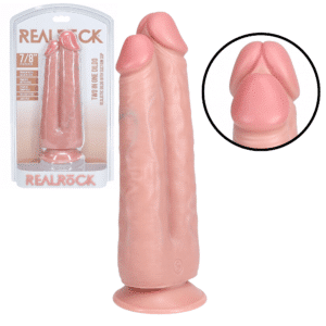 Realrock Ultra Two-In-One 7 and 8-Inch Suction Cup Dong Dual-Size Dildo -Flesh