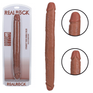 RealRock 16-Inch Thick Realistic Double Ended Dildo Deep Penetrator