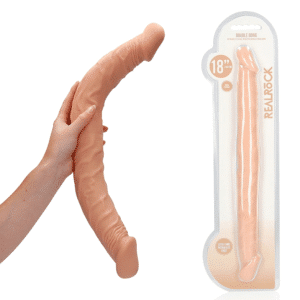 Realrock Realistic Dildo 18-inch Double-Ended Dong - Flesh