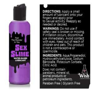 Sex Slime Creature Lube Personal Water-Based Lubricant Purple 4oz