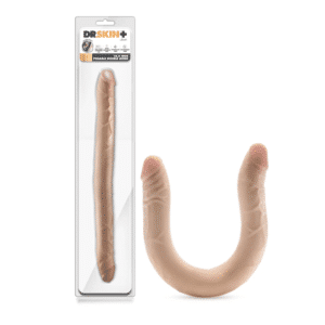 Dr. Skin Plus Posable Double-Ended Dong Bendable Penis Penetrator - 16.5 Inch