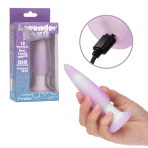 Lavender Haze Slender Probe Vibrating Rechargeable Anal Plug Butt Vibrator