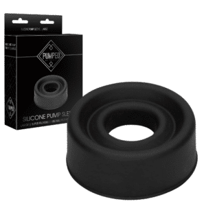 Pumped Silicone Travel-Size Penis Vacuum Pump Sleeve Large - Black