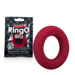 Ring O Ritz Reusable Silicone Penis Ring Cock Enhancer Delay Ejaculation - Red