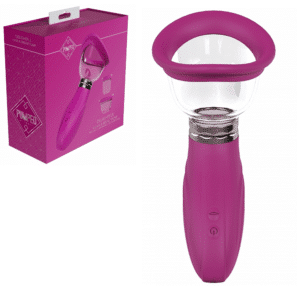 Pumped Delight Auto Vulva Rechargeable Silicone Compact Clitoral Pump- Pink