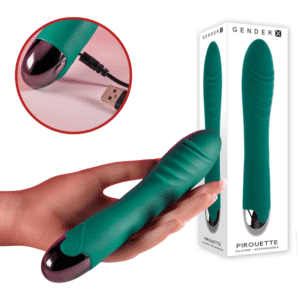 Gx Pirouette Vibrating And Twirling Rechargeable G-Spot Vibrator - Green