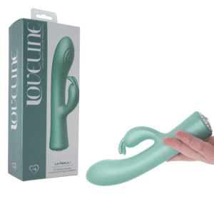 Silicone Rechargeable Rabbit Vibrator in Green