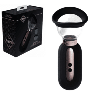 Pumped Dazzling Automatic Silicone Rechargeable Clitoral Breast Pump Vibrator - Black