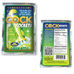 Cock Rockets Green Apple Individual Flavored Enhancer Oral Sex Candy