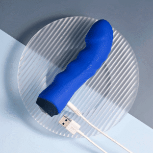 Selopa Petite Rechargeable Silicone Vibrator G-spot Clitoral Massager Sex Toy- Blue