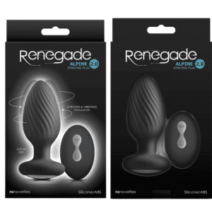 Renegade Alpine 2.0 Gyrating & Vibrating Butt Plug With Remote - Black