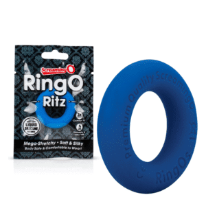 Ring O Ritz Premium Liquid Silicone Non-Vibrating Penis Ring -Blue