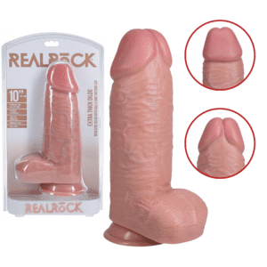 Realistic Suction Cup Dildo with Balls Flesh