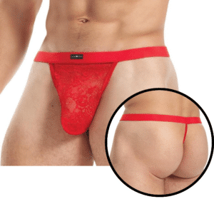 Breathable Male Bondage Underwear Red L-XL