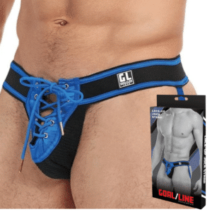 Jockstrap Male Bondage Underwear Blue S/M