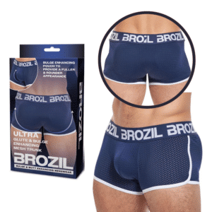 Enhancing Sexy Clothing Mesh Trunk Boxer Navy L/XL