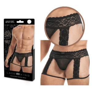 Garter Panty Male Bondage Underwear Black S-M